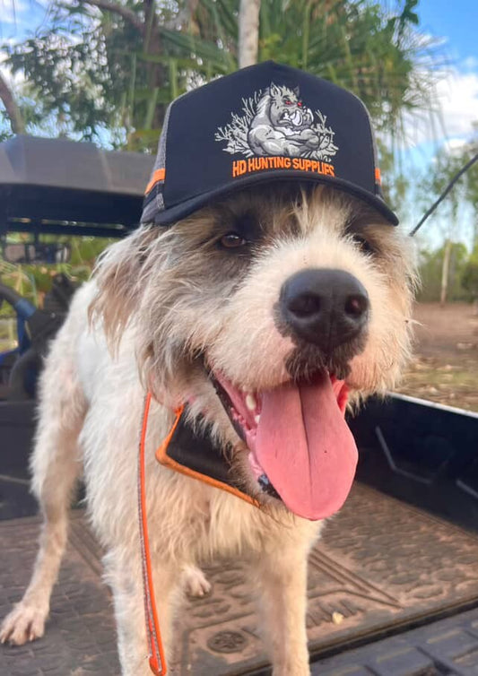 TRUCKER CAP- BLACK & ORANGE